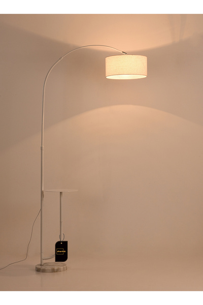 sharpdo Modern Floor Lamp with Shelf Adjustable Pure Natural Marble Elegant Floor Lighting