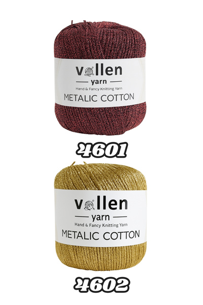 vollen yarn Premium Metallic Cotton Glitter Hand Knitting Yarn – Glitter Yarn, 50 g 100 M, – Evening Dress Bag Yarn, Supla Yarn,