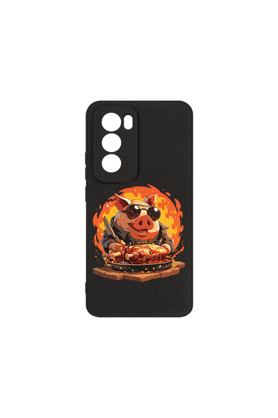 bestcase Husă premium din silicon pentru Oppo Reno12 Pro, Pig's Life, PB 1491