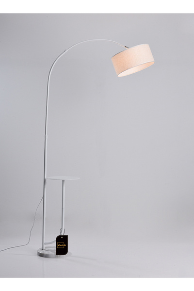 sharpdo Modern Floor Lamp with Shelf Adjustable Pure Natural Marble Elegant Floor Lighting
