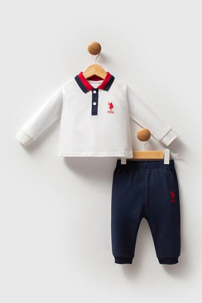 U.S. Polo Assn. Erkek Bebek Polo Yaka Pike Kumaş Uzunkol Alt Üst Takım