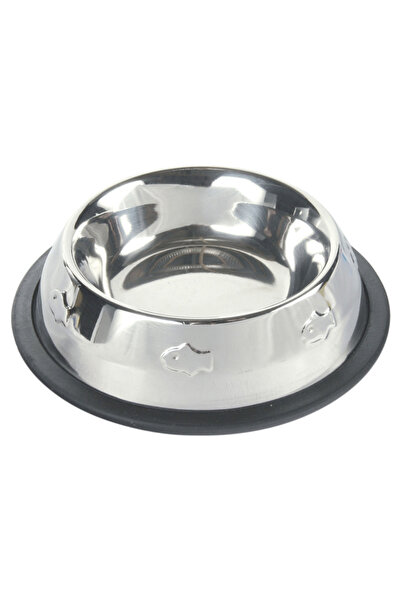 Trixie وعاء من الفولاذ المقاوم للصدأ منقوش بطبعة سمكة للقطط سعة 200 مل