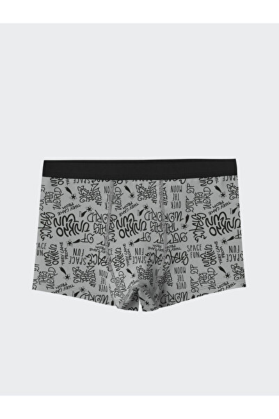 LC Waikiki Gray Printed Boys' Boxers 3-Pack