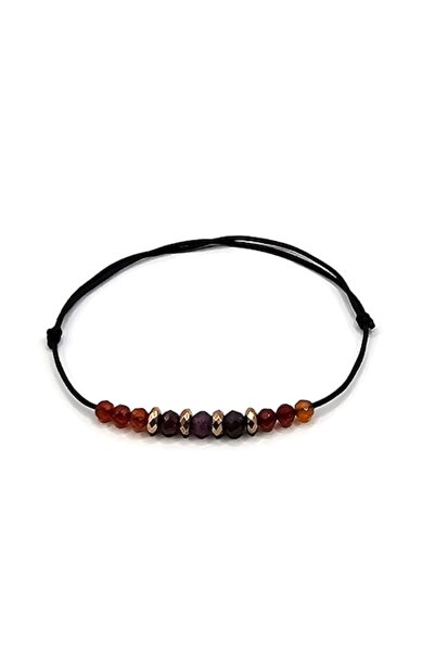 Lexy's Boutique Bratara ajustabila, zodia Rac, Lexy's Boutique, pietre semipretioase Rubin, Carneol si Hematit