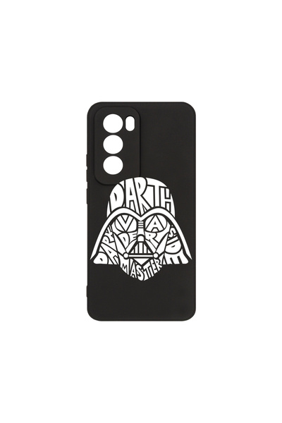 bestcase Husă premium din silicon pentru Oppo Reno12, caligrafie Darth Vader,...