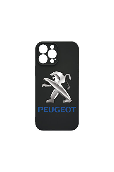 bestcase Husă premium din silicon pentru Apple iPhone 12 Pro Max, logo Peugeo...