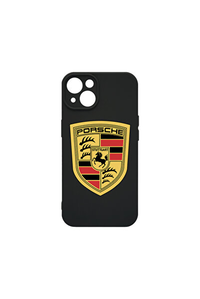 bestcase Carcasă premium din silicon pentru Apple iPhone 14, logo Porsche, PB...