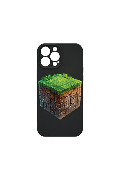 bestcase Carcasă premium din silicon pentru Apple iPhone 14 Pro, Minecraft Wo...