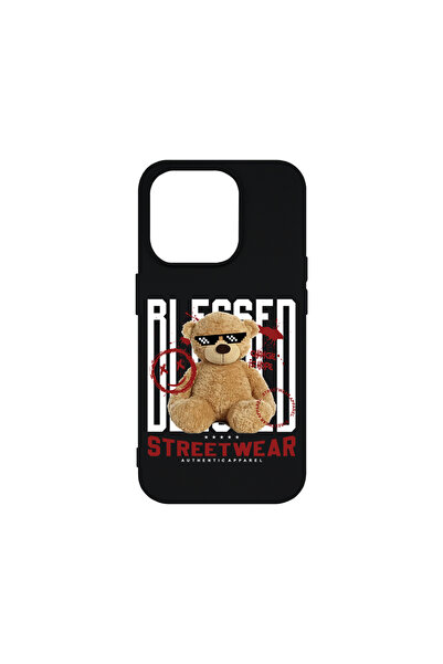 bestcase Carcasă premium din silicon pentru Apple iPhone 15 Pro, Teddy Bear B...