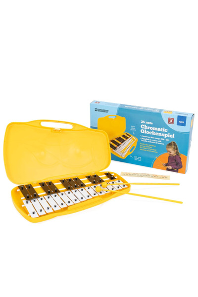 MegArya Percussion 25-Note Chromatic Glockenspiel with Sturdy carry Case and Beaters