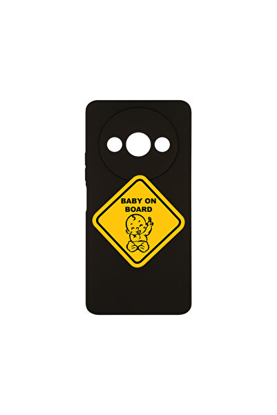 bestcase Carcasă premium din silicon pentru Xiaomi Redmi A3, Baby On Board, P...