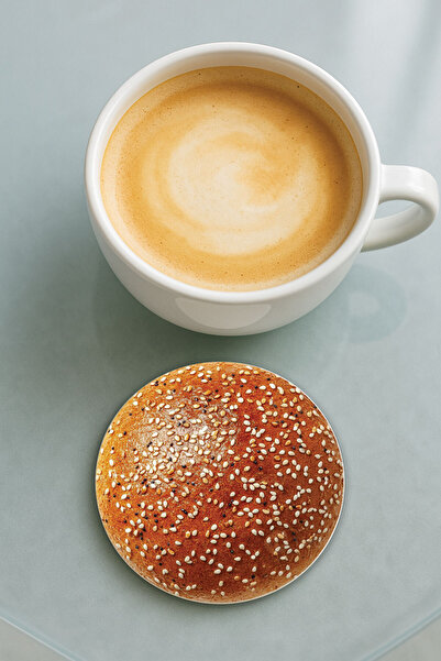 Cekuonline قاعدة كوب دائرية من البليكسي جلاس مع نمط مطبوع لخبز البرجر الفردي