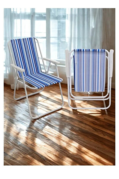 Generic Foldable Camping Chair Oxford Fabric with Metal Legs – 45×45×80 cm