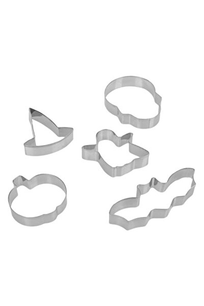 SHOPIENS Set 5 Forme Biscuiti Metalice Halloween Otel Inoxidabil Dovleac, Fan...