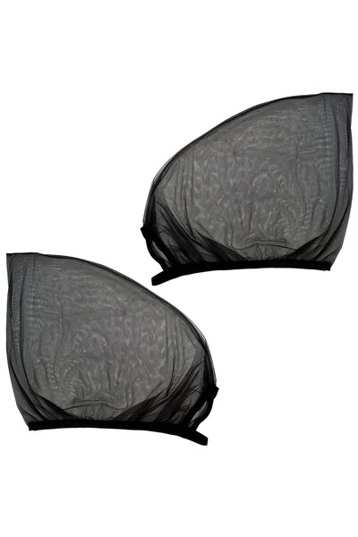 zola Set of 2 mosquito nets for car side windows, black, universal, 68 x 50- 120 cm
