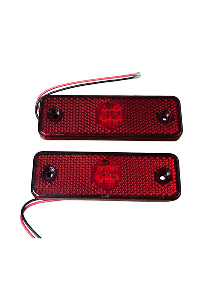 TAS Kasa Dorse Lambası Dikdörtgen 4 Led 24v Kırmızı 2 Adet Fiyatı