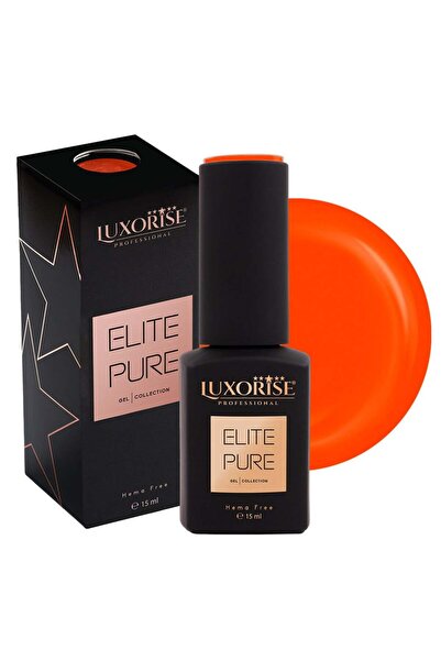 LUXORISE Semi-permanent nail polish Hema Free ELITE PURE- Coral Burst, 15ml