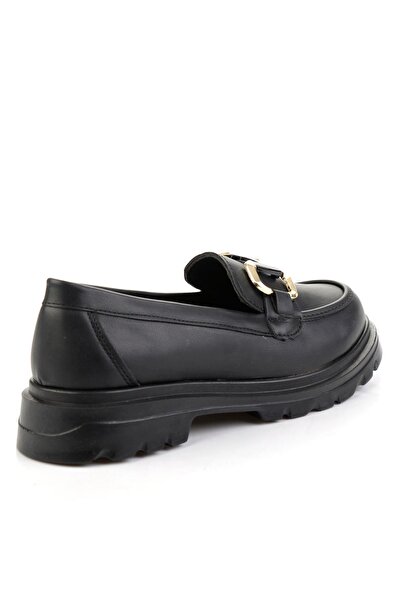 Bambi Siyah Kadın Loafer Ayakkabı K01823060909