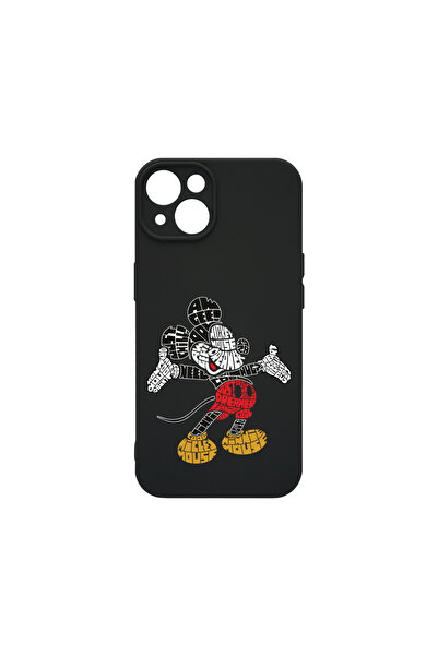 bestcase Carcasă premium din silicon pentru Apple iPhone 15 Plus, model caligrafic Mickey Mouse, PB 1525