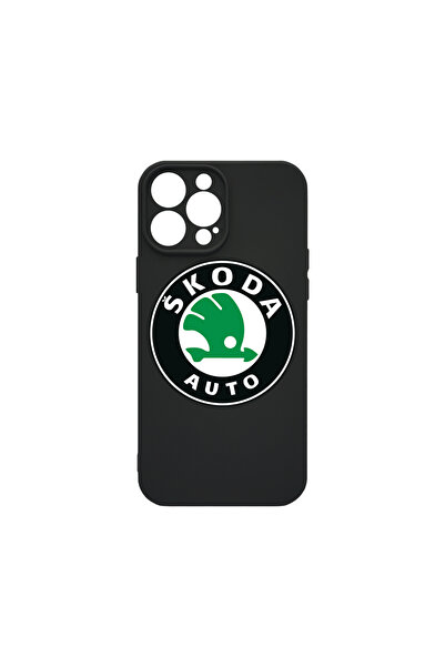 bestcase Husă premium din silicon pentru Apple iPhone 12 Pro Max, logo Skoda ...