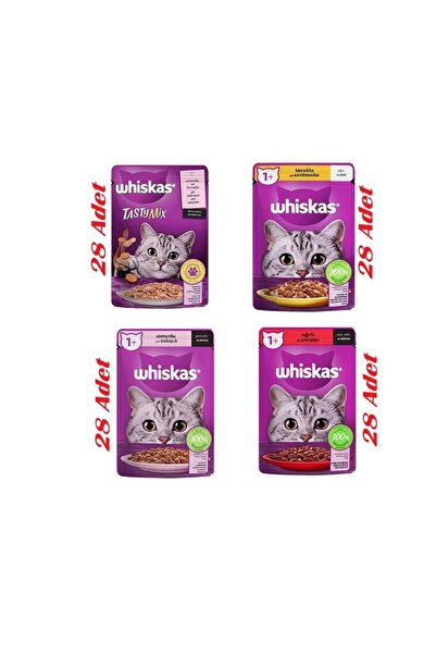 Whiskas Pouch Sos İçinde Yetişkin Kedi Konservesi 85gr*112 Adet Karışık Mega Set