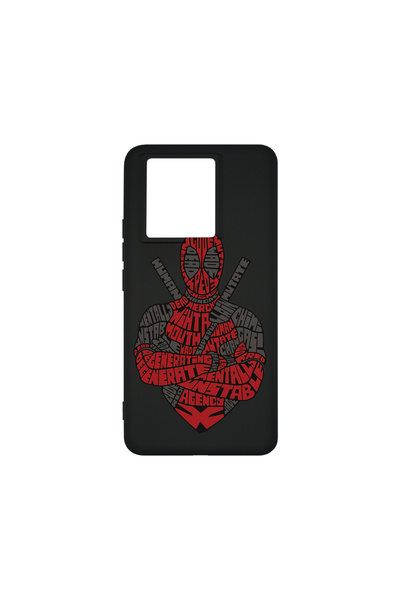 bestcase Husă premium din silicon pentru Xiaomi 13T / 13T Pro, Calligraphy Dead Red, PB 1520