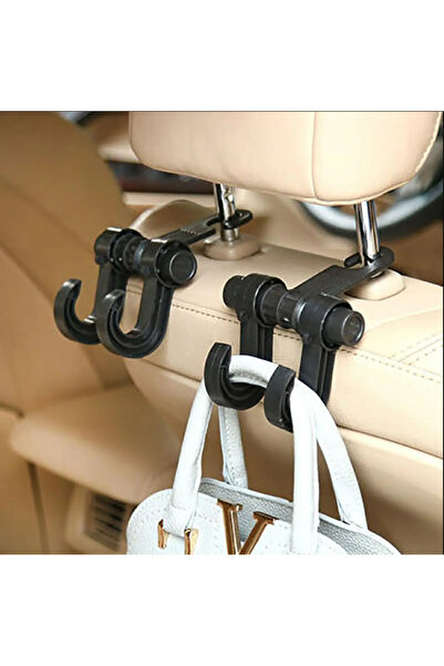 zola Car luggage rack, headrest mount, with 2 straps, black, plastic