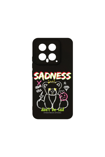 bestcase Husă premium din silicon pentru Xiaomi 14, Teddy Bear Sadness, PB 1558