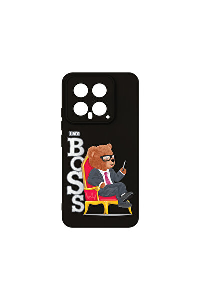 bestcase Husă premium din silicon pentru Xiaomi 14, Teddy Bear - I'm Boss, PB...