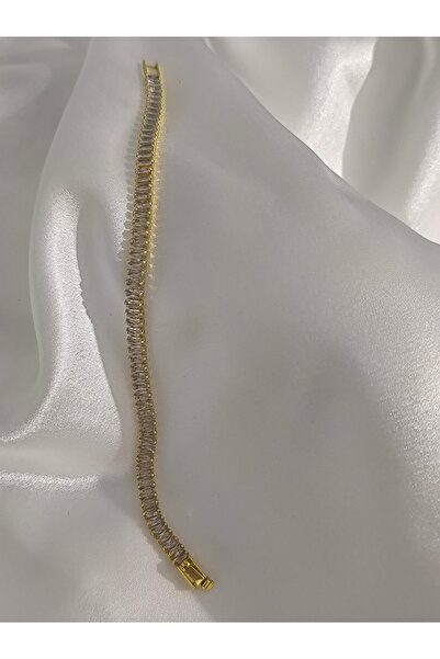 Store Zirkon Taşlı Altın Kaplama Şık Kadın Bileklik