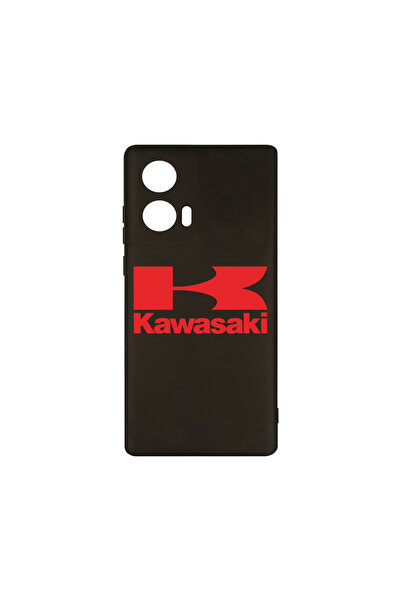 bestcase Husă premium din silicon pentru Motorola Moto G04, logo Kawasaki, PB...