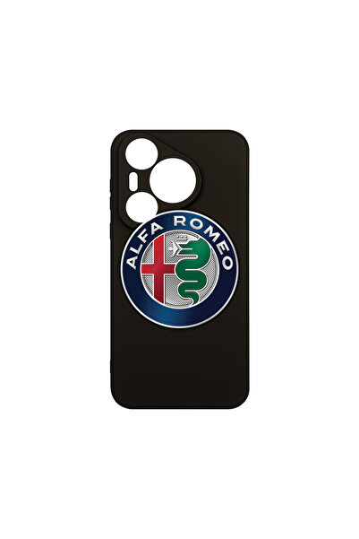 bestcase Husă premium din silicon pentru Huawei Pura 70 Pro, logo Alfa Romeo,...
