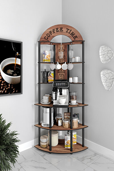 İnter Home RİSTRETTO KAHVE KÖŞESİ RAFI CEVİZ