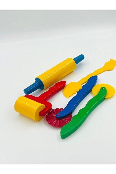 kukids play dough Natural Play Dough and Shaping Tools Set 6 Pieces Colorful Safe Plastic Dough Mold