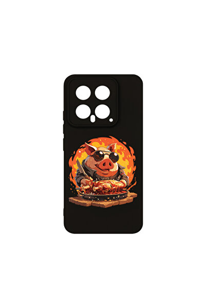 bestcase Θήκη σιλικόνης υψηλής ποιότητας για Xiaomi 14, Pig's Life, PB 1491