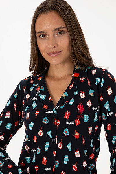 U.S. Polo Assn. Kadın Lacivert Pijama Takımı 50318895-VR033