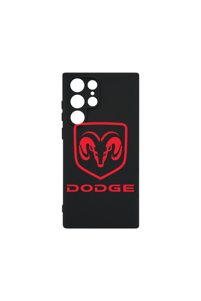 bestcase Husă premium din silicon pentru Samsung Galaxy S22 Ultra, logo Dodge...