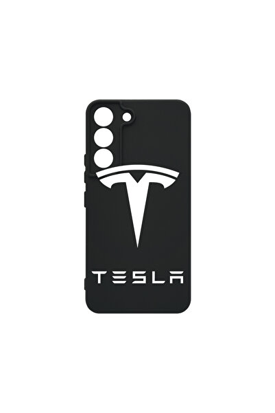 bestcase Carcasă premium din silicon pentru Samsung Galaxy S22, logo Tesla, P...