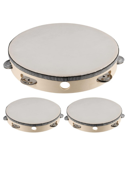 MegArya 10 Inch Tambourine for Adults Wooden Tambourine