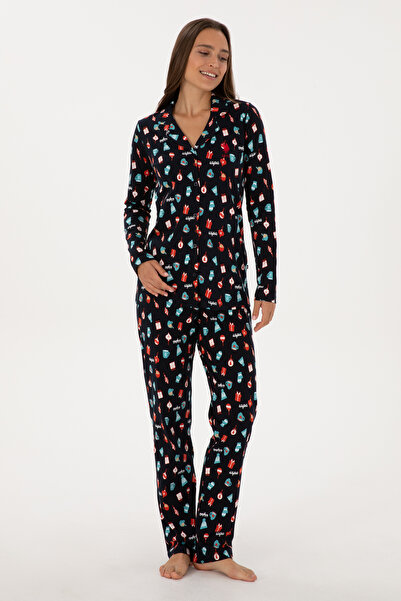 U.S. Polo Assn. Kadın Lacivert Pijama Takımı 50318895-VR033