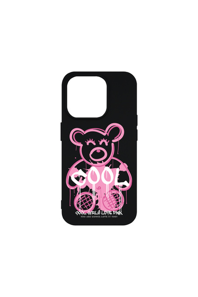 bestcase Θήκη σιλικόνης Premium για Apple iPhone 15 Pro, Ροζ αρκουδάκι, PB 1551
