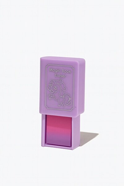 nukoo Magic Eraser - Lilac Eraser with Book-Shaped Surprise and Magic Effect