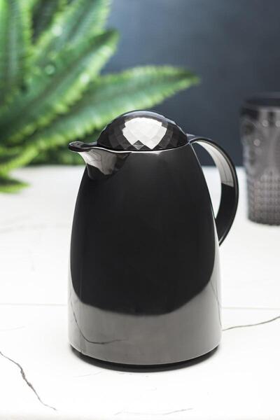 HSDemirci 1 Liter Acrylic Black Tea Thermos Keeps Hot for 12 Hours and Cold for 24 Hours