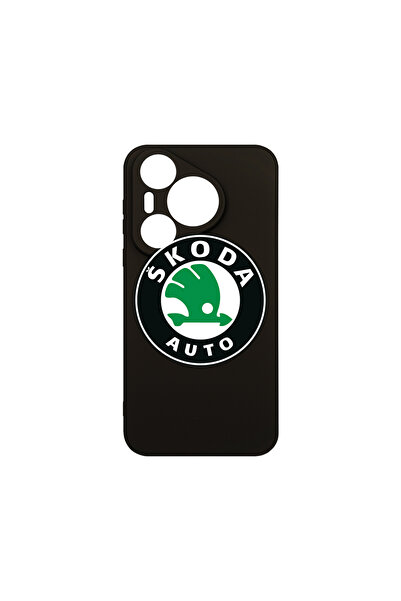 bestcase Husă premium din silicon pentru Huawei Pura 70 Pro, logo Skoda Class...