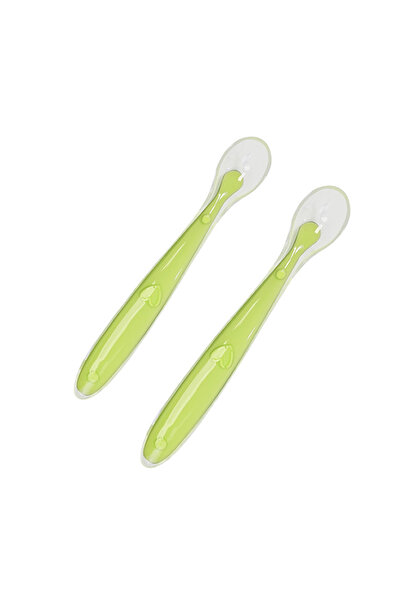 XUNYI 2 PCS Green 2 Pcs Baby Silicone Spoon Learning Spoon Set Stars Tablewar...