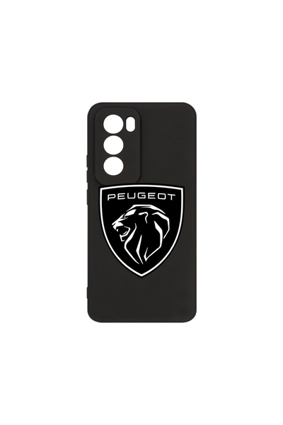 bestcase Husă premium din silicon pentru Oppo Reno12 Pro, logo Peugeot, PB 1727