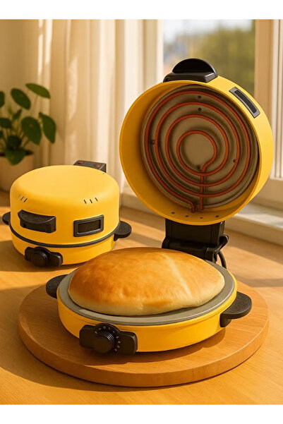 TOSCANA U جهاز صنع الخبز العربي و البيتزا الكهربائي مزود بسطح طهي غرانيت و حرارة عالية بقوة 1800 واط