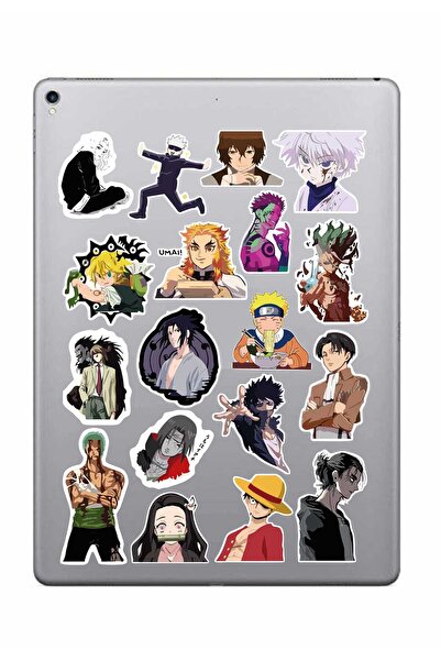 Hediyeni Al مجموعة ملصقات أنمي متنوعة |   ملصق للكمبيوتر المحمول والدفتر والتابلت والهاتف ودفتر الملاحظات ومجلة البوليت