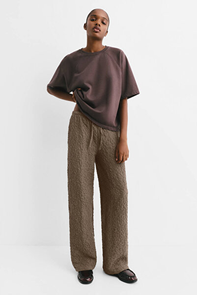 Pull & Bear Creased-effect wide-leg sweatpants
