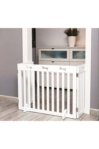 Trixie حاجز خشبي أبيض مكون من 3 أجزاء للكلاب 61 سم